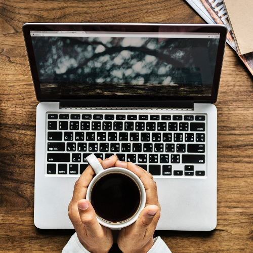 coffee laptop