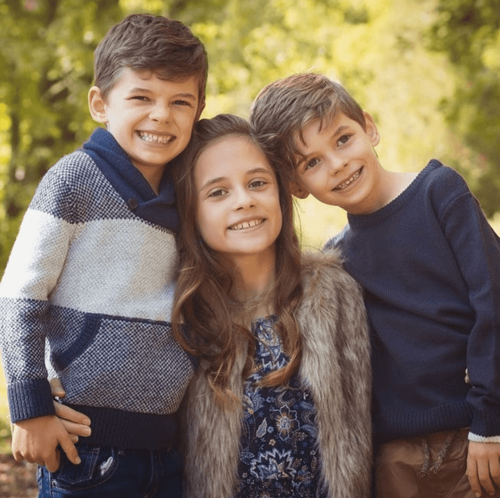 three children