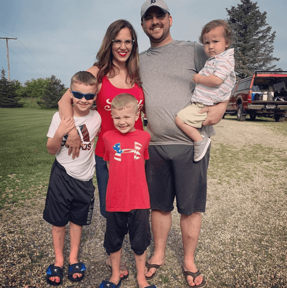 family with three children