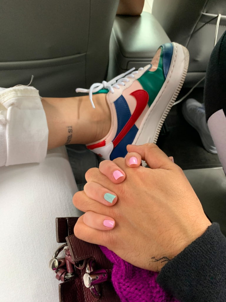 Emmanuel S. holding hands