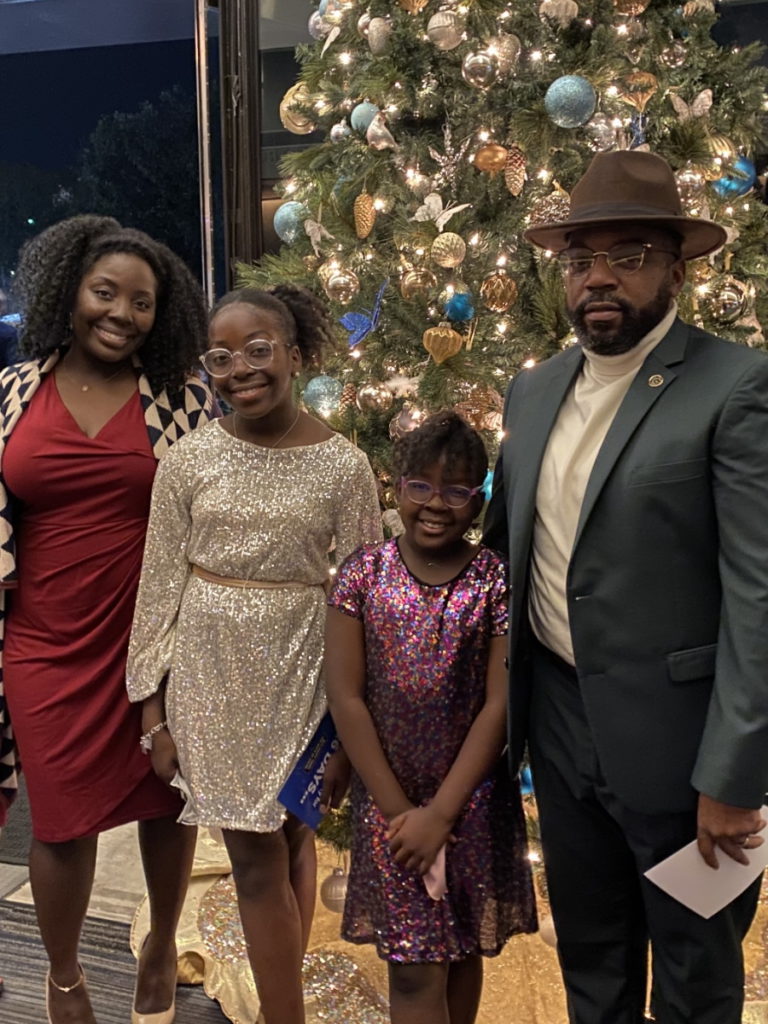 Mical R. Christmas with family