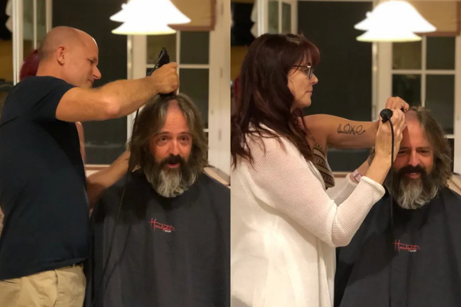 Ray H. head shaving