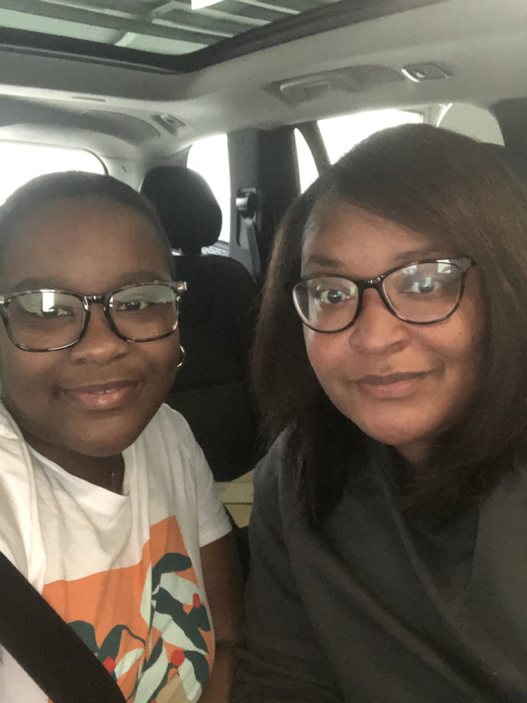 Delishea A. with sister