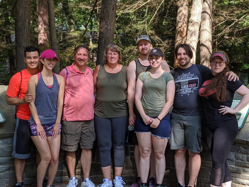 Pete D. 2019 with family at Watkins Glen