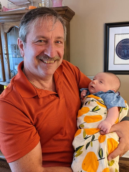 Pete D. 2021 holding Oliver