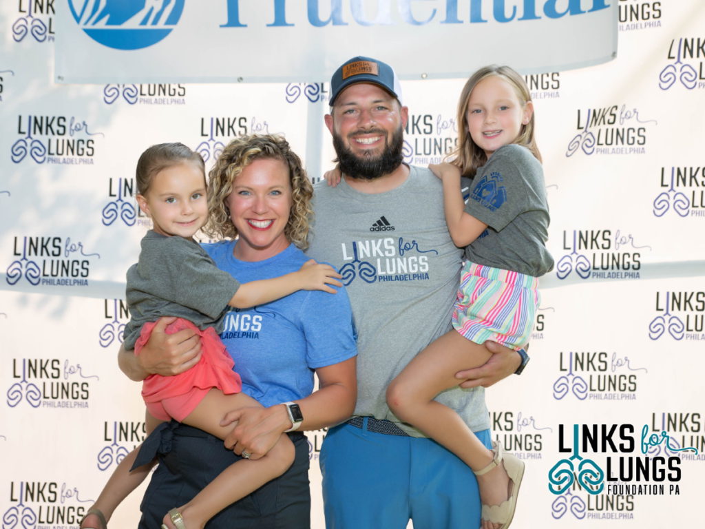 Dan W. and family at Links for Lungs Foundation event