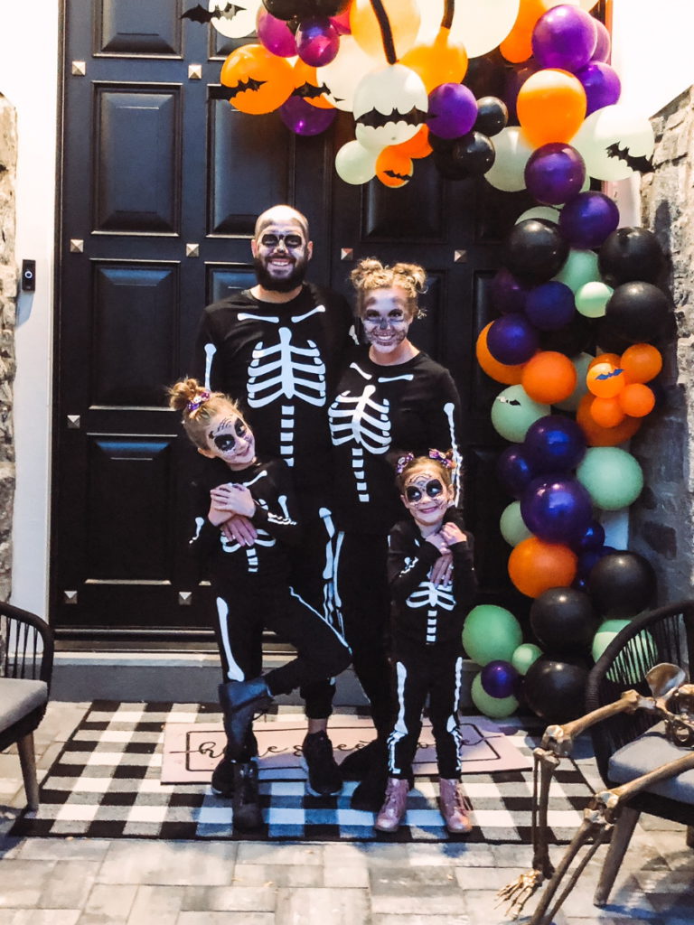 Dan W. and family in Halloween costumes
