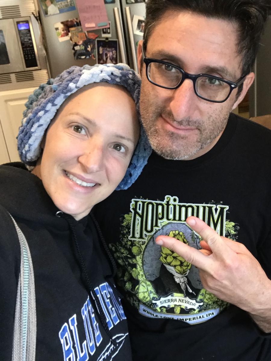 Samantha S. BMT recovery with husband at home