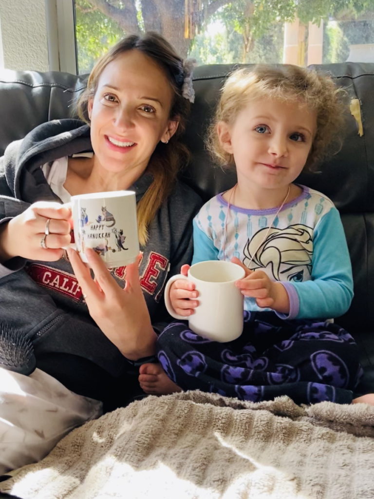Samantha S. and daughter with mugs