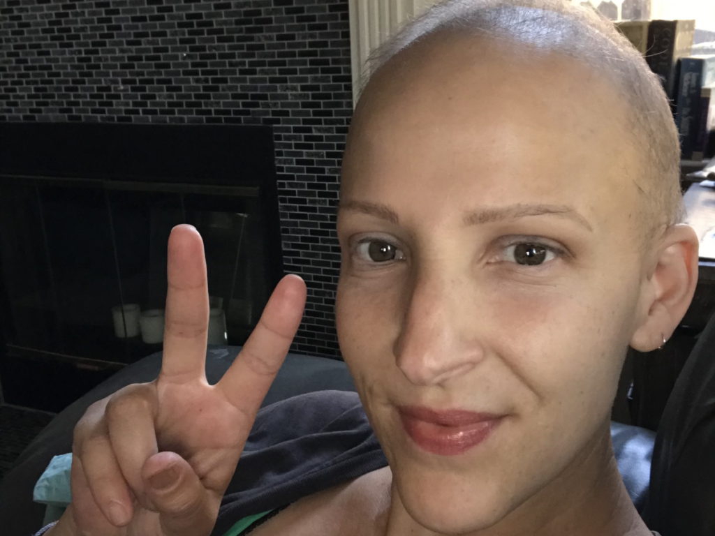Samantha S. at home during ABVD