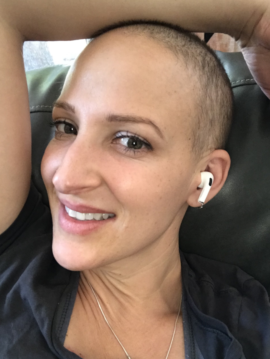 Samantha S. buzzed hair