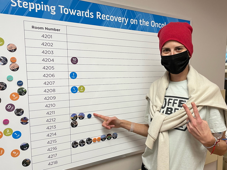 Anna T. stepping towards recovery