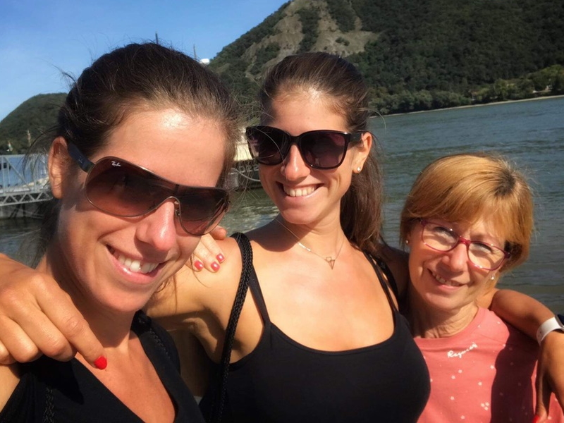 Anna T. with family in Hungary