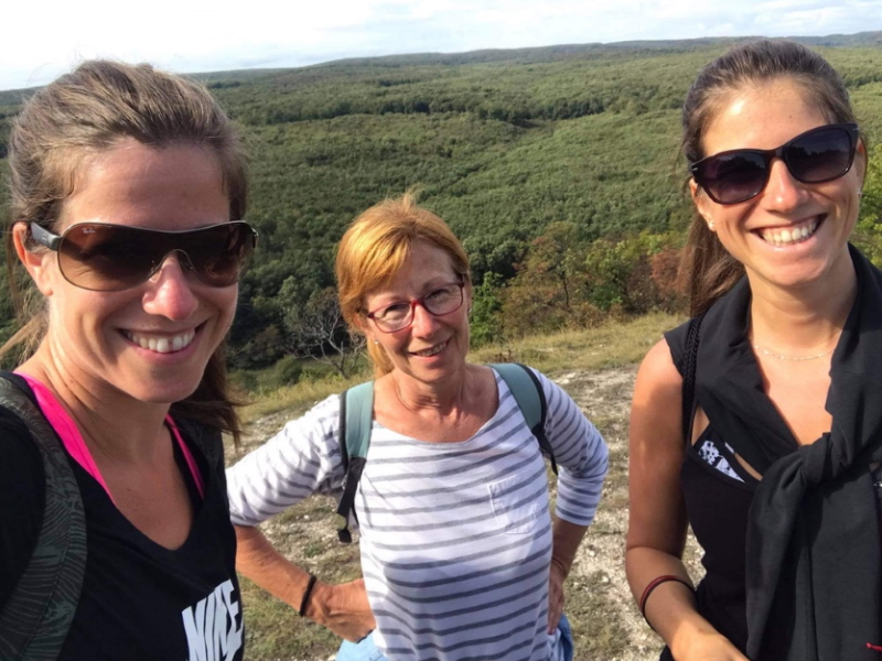 Anna T. with family in Hungary