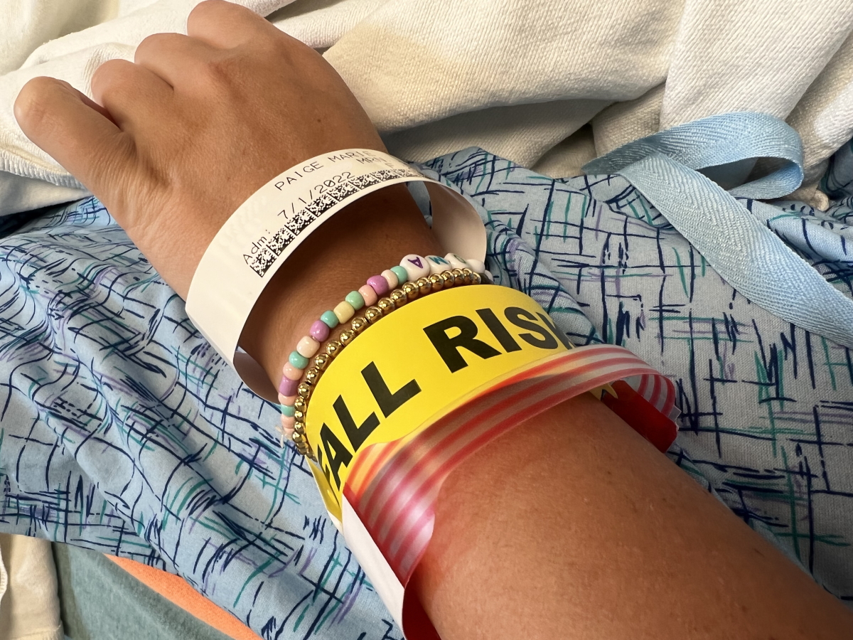 Paige C. hospital band