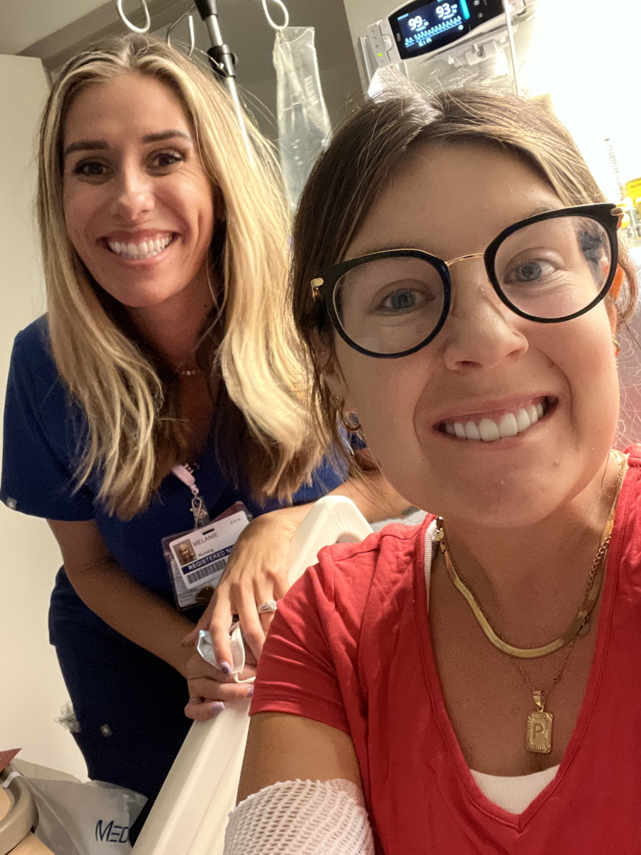 Paige C. with nurse Melanie