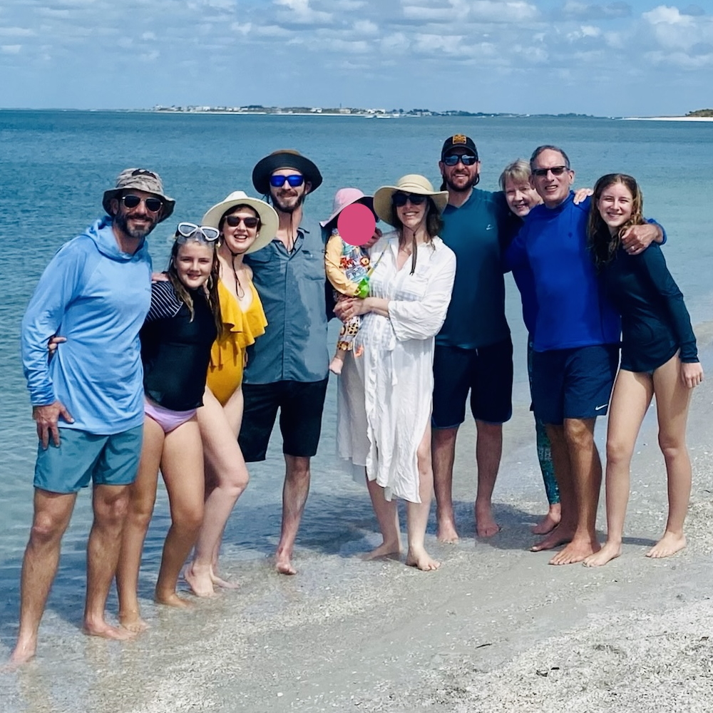 Bethany W. with family at the beach
