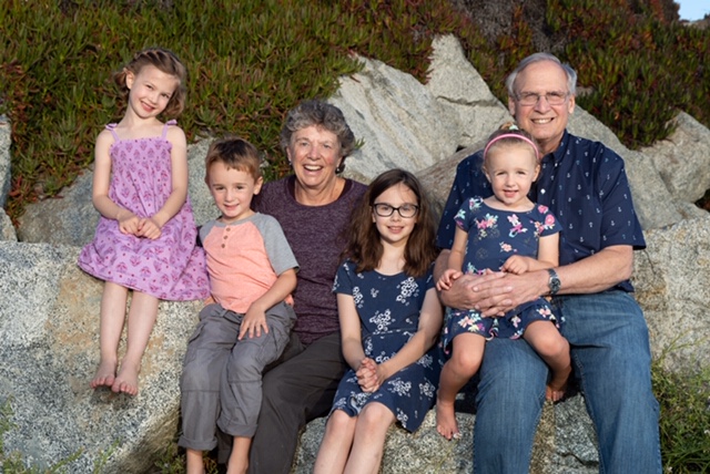 Jack Aiello and wife with grandkids
