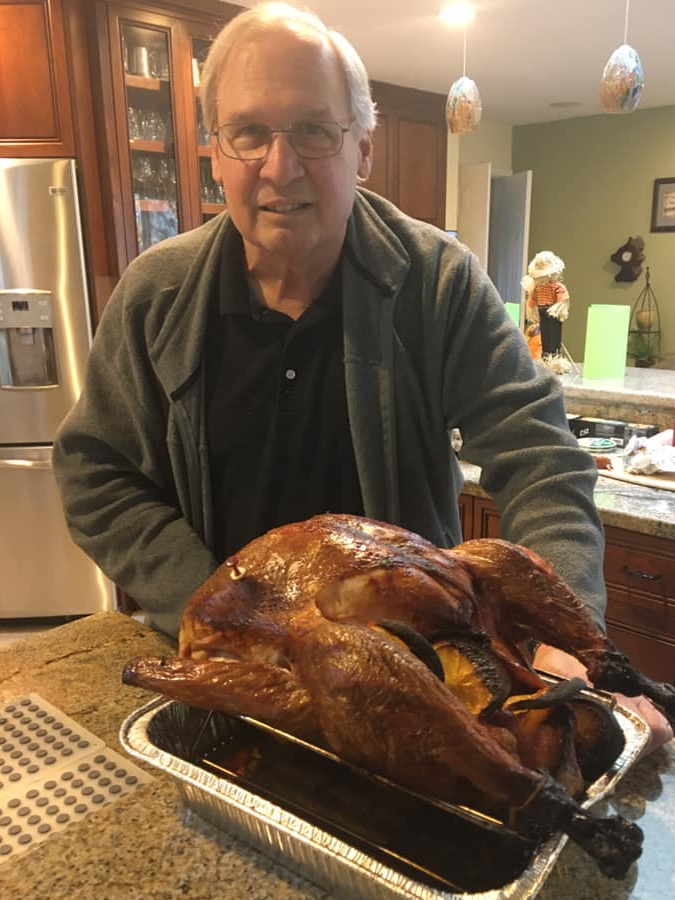 Jack Aiello with roasted turkey