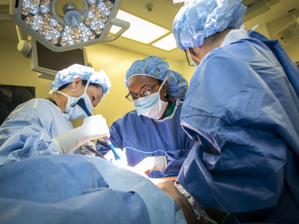 Dr. Lola Fayanju operating