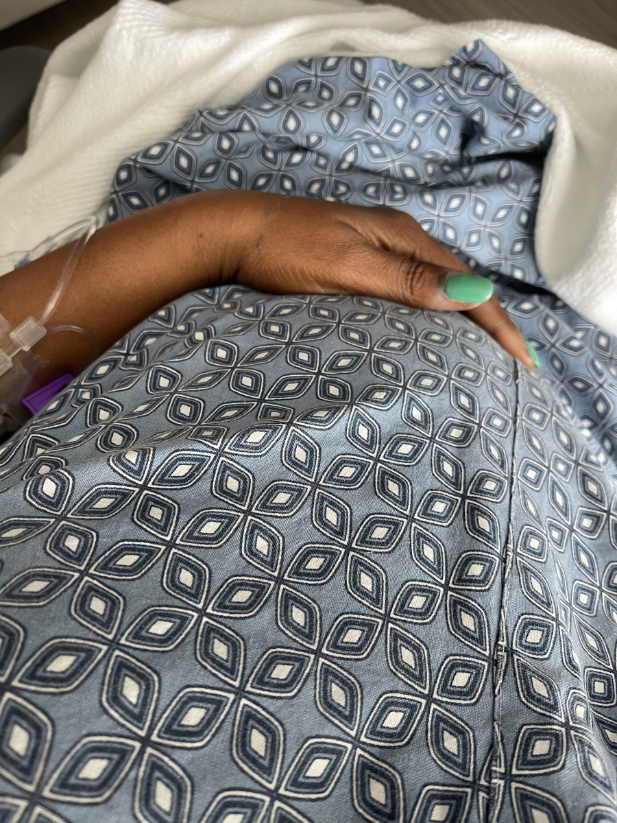 Ebony G. in the hospital