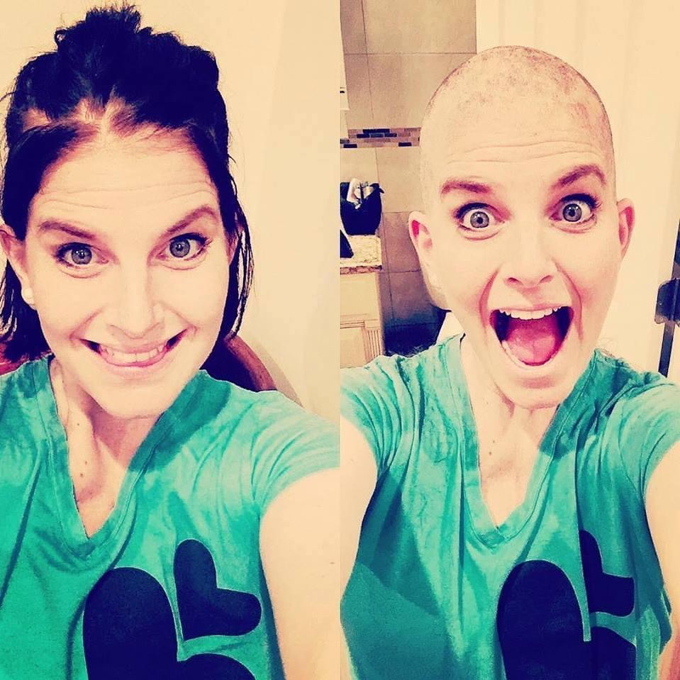 Lainie J. shaved head
