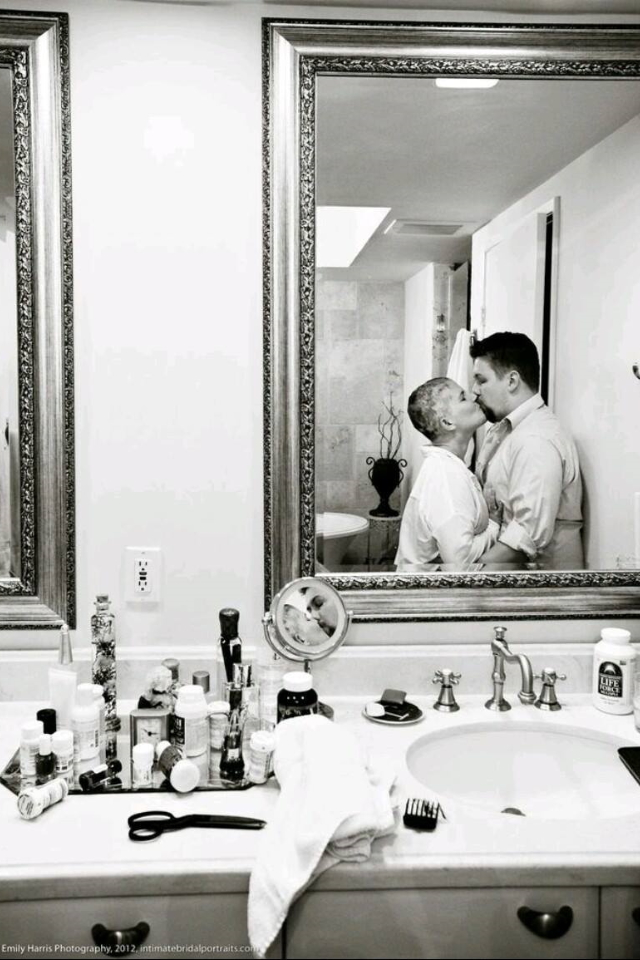 Lainie J. with husband on wedding day
