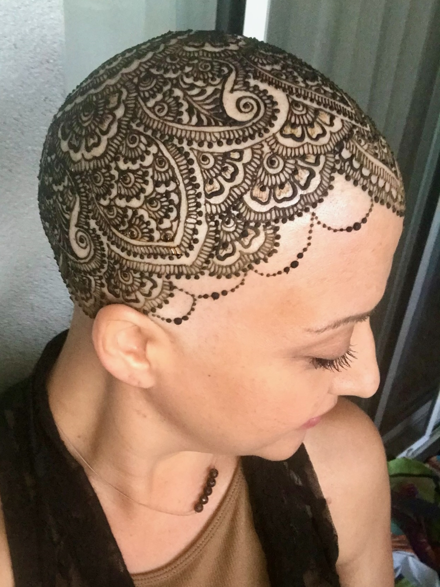 Renee F. head henna tattoo