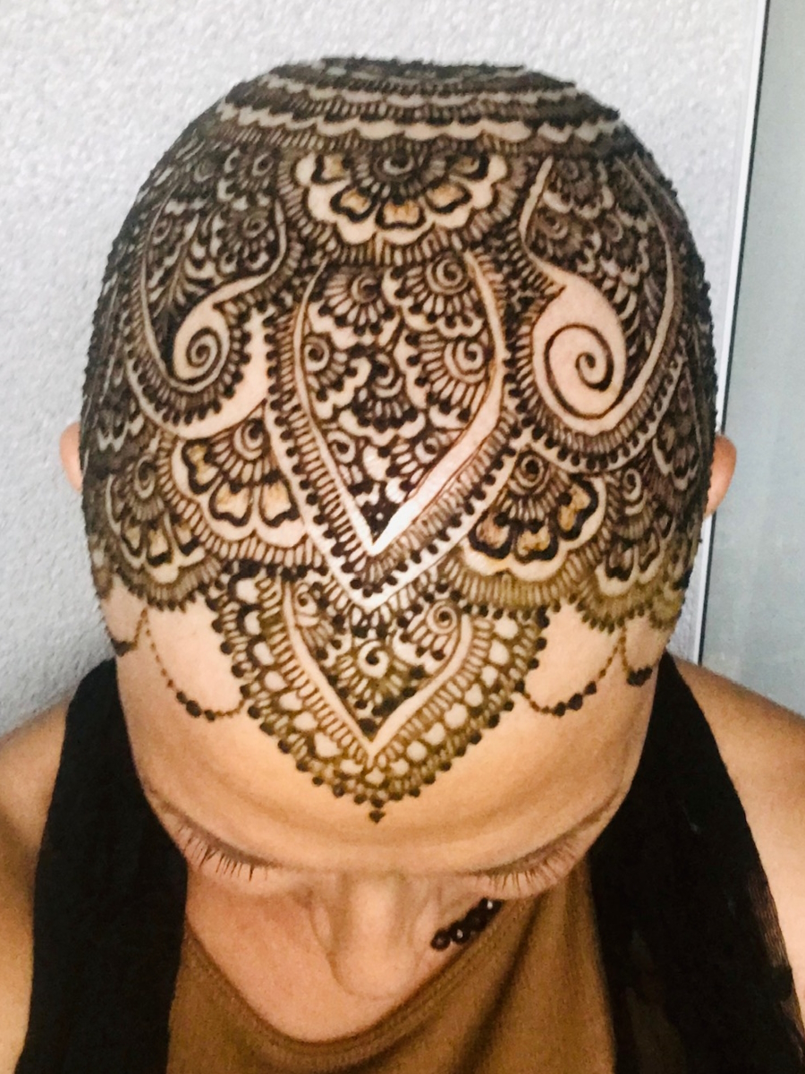 Renee F. head henna tattoo