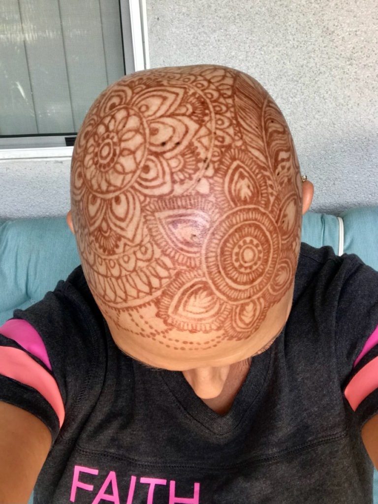 Renee F. head henna tattoo