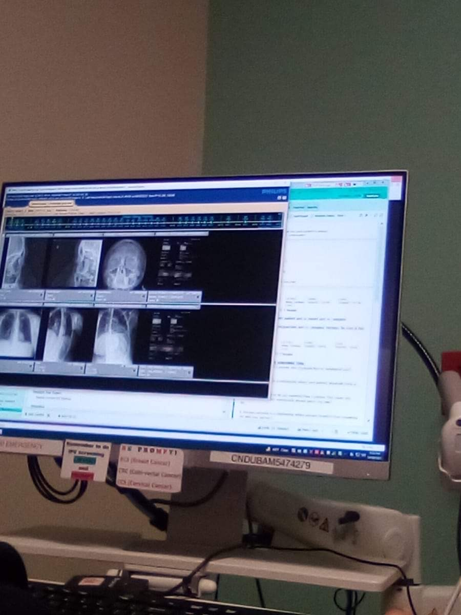 Renee F. scan results on monitor