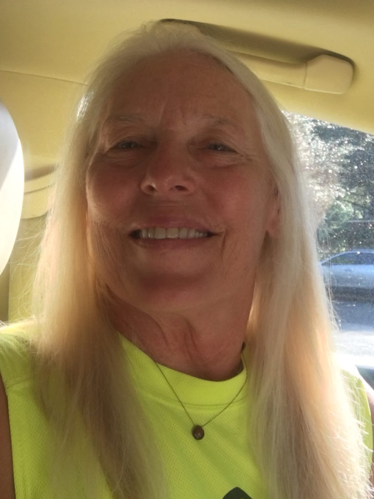 Vickie D. in the car