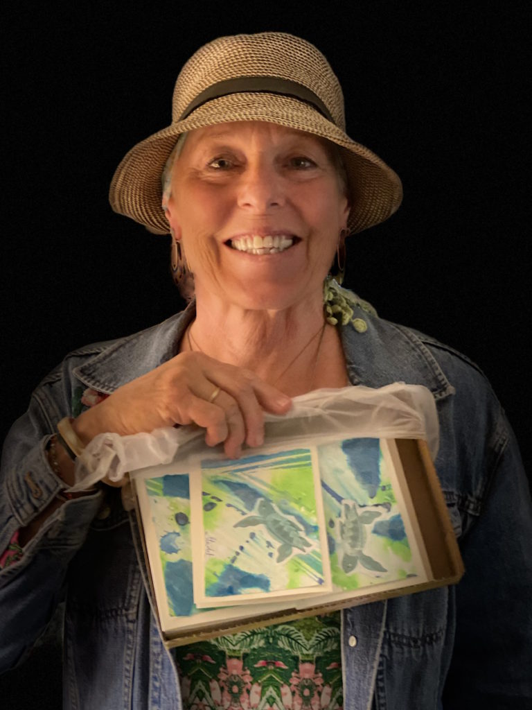 Vickie D. wearing hat