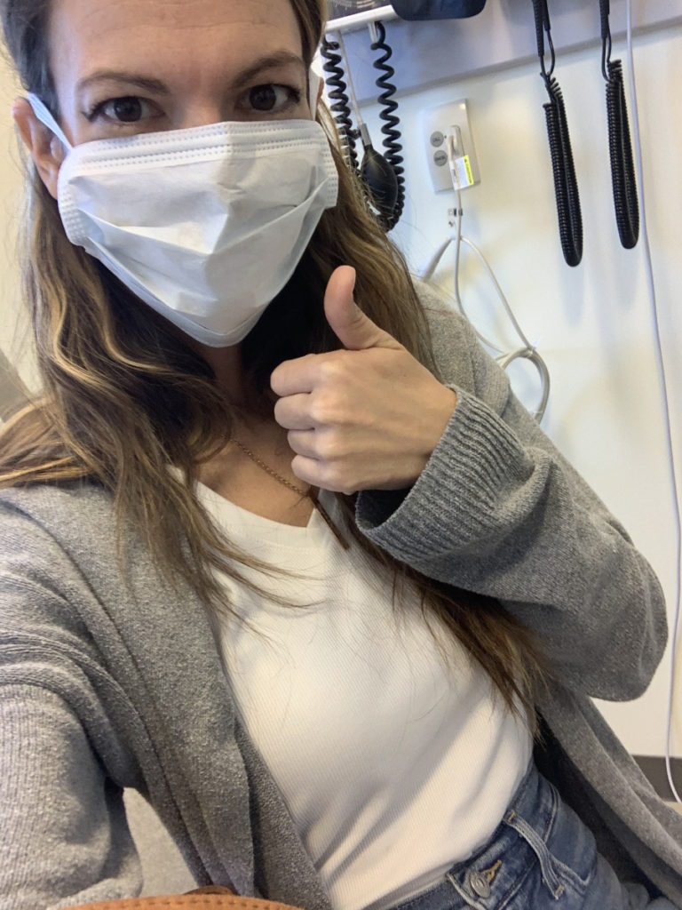 Amy H. in the hospital