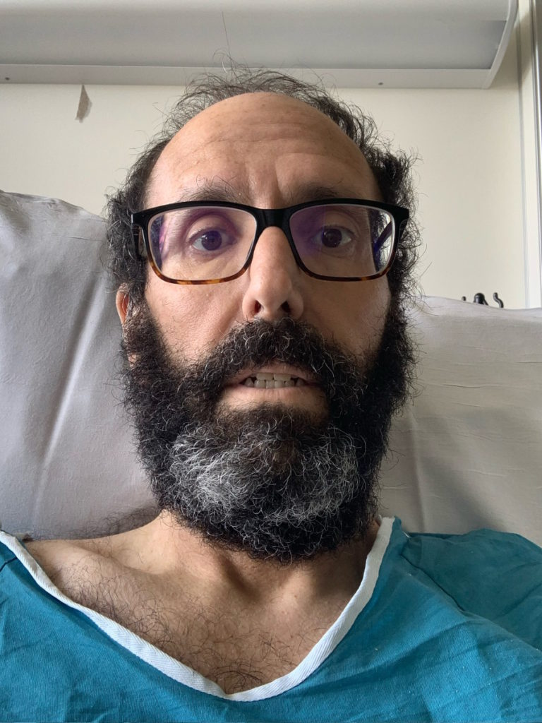 Burt R. in the hospital