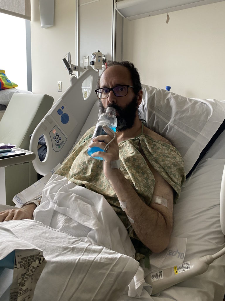 Burt R. in the hospital