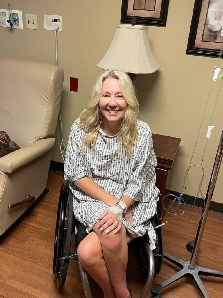 Karen R. in the hospital kidney stones
