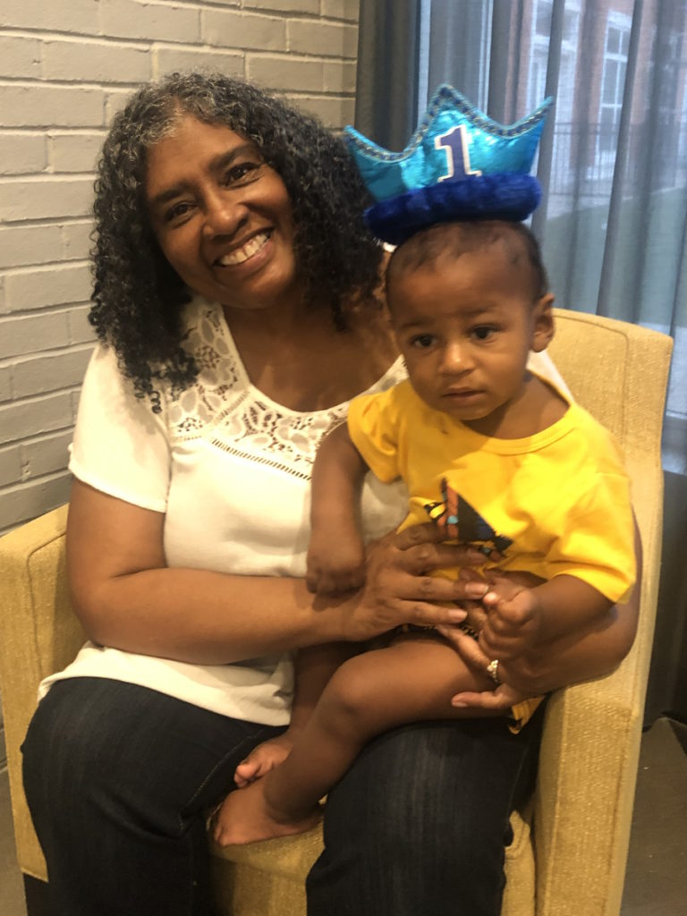 Marsha with grandson