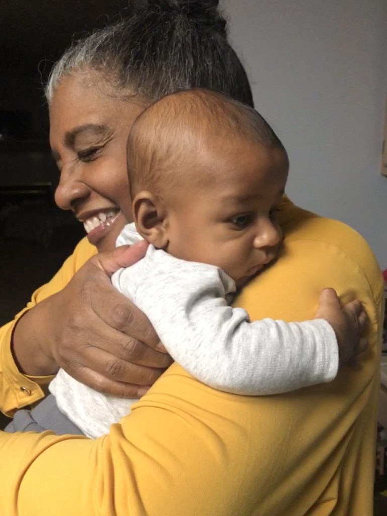 Marsha with grandson