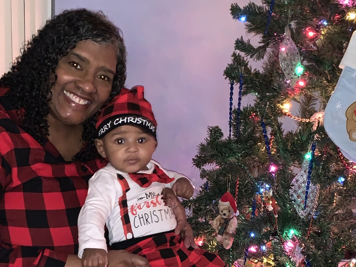 Marsha with grandson