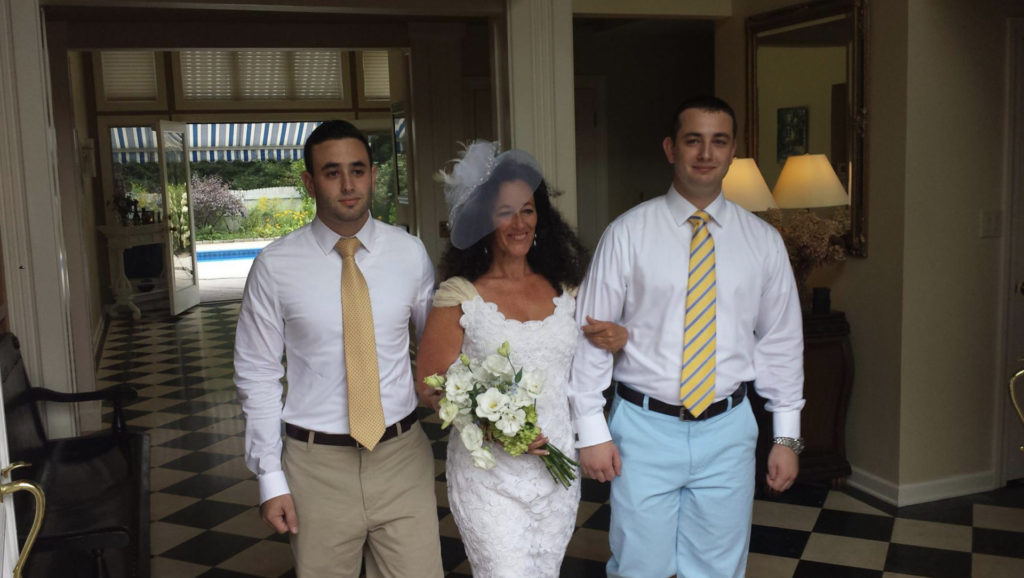 Myeloproliferative Neoplasms survivor Ruth, with her two sons.