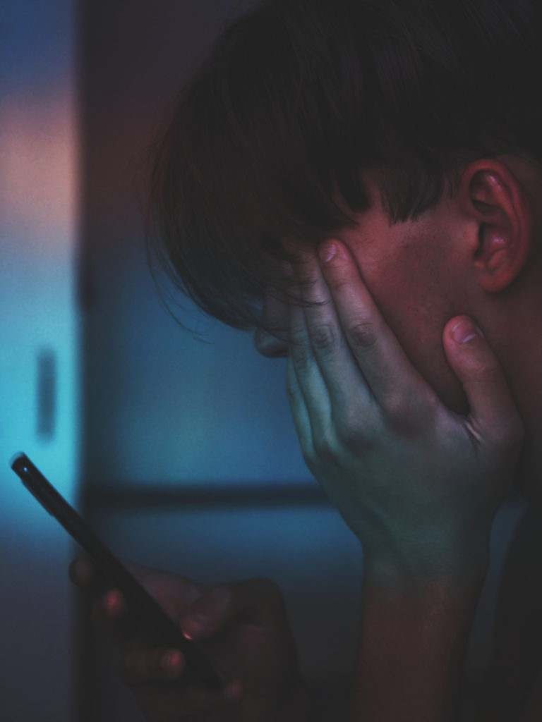 man holding phone