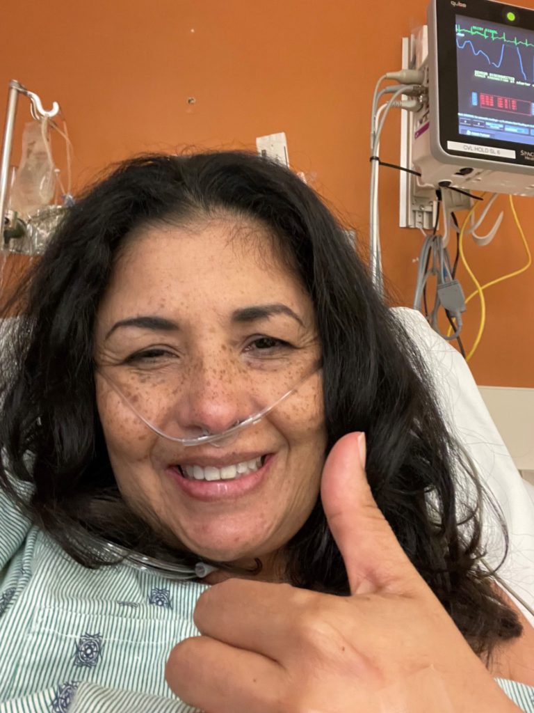 Natalia being treated for Myelofibrosis