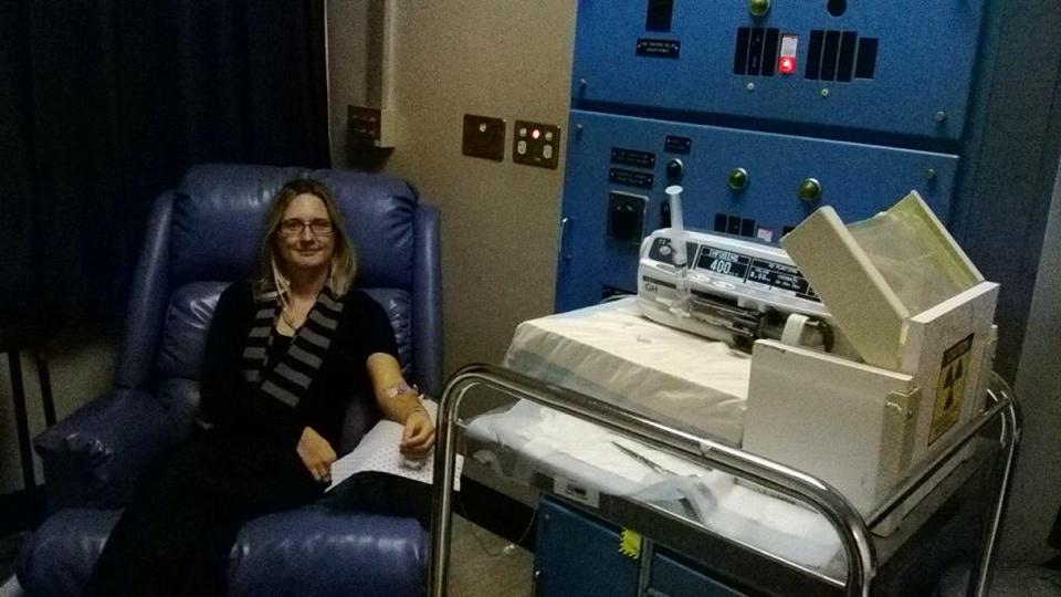 Nicky receiving radioactive iodine 131
