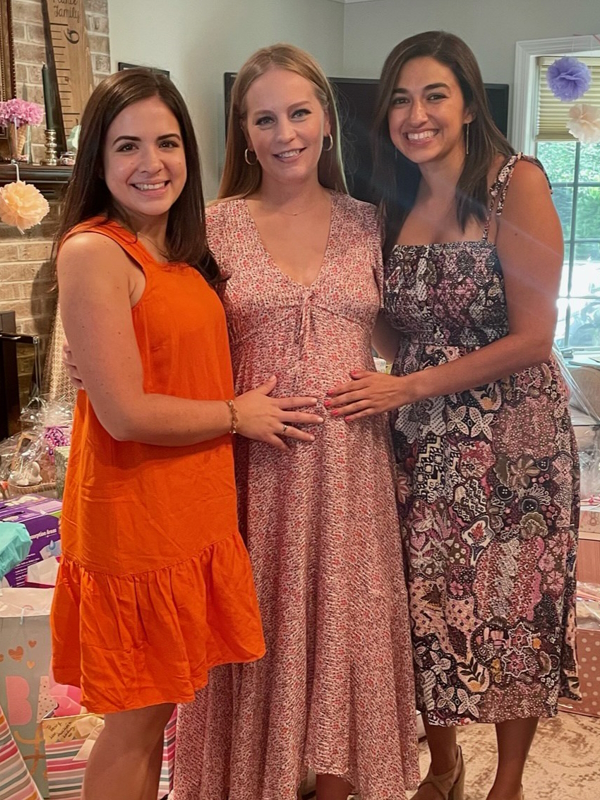 Stephanie V. at baby shower