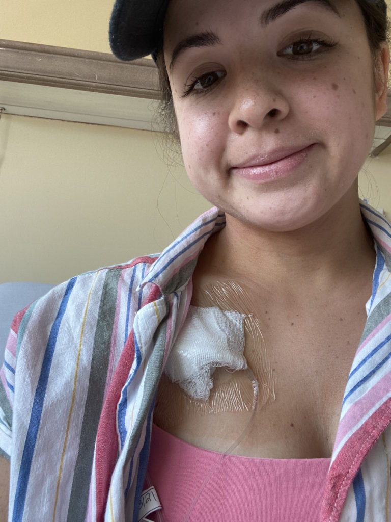 Stephanie V. in the hospital