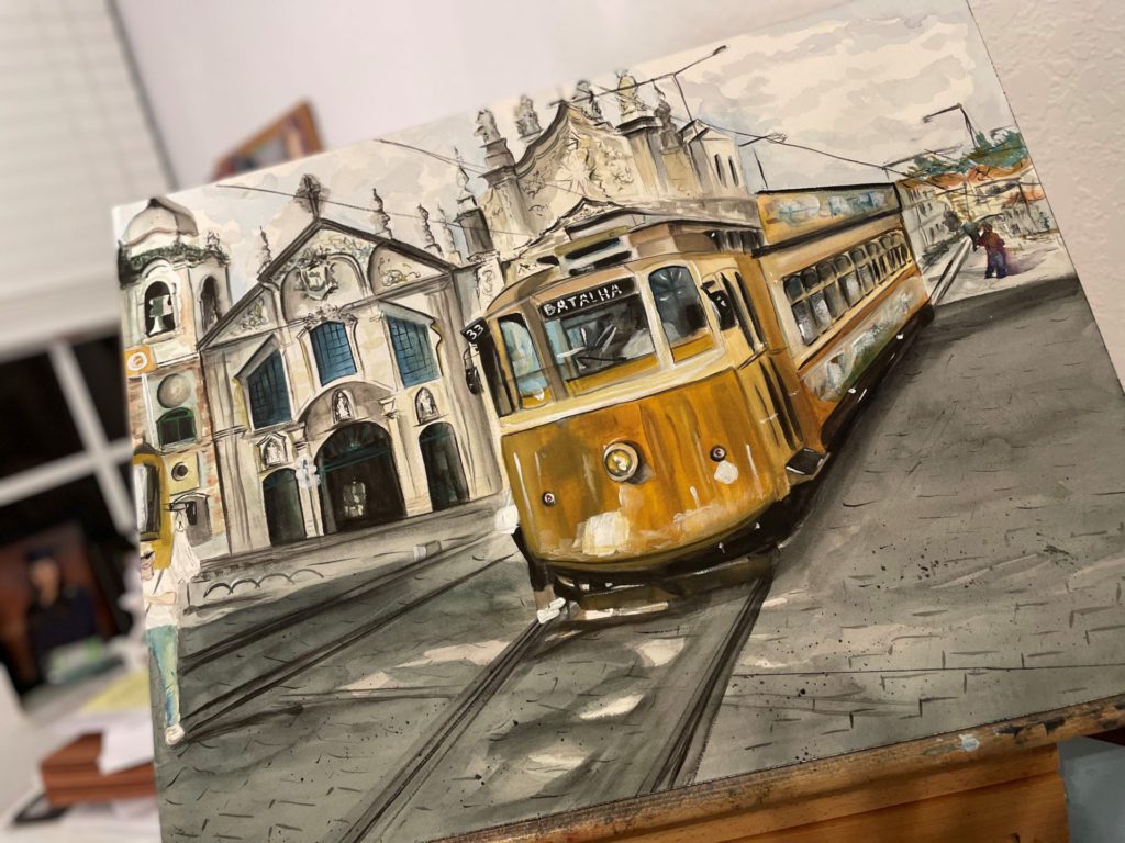 Natalia who shares her myelofibrosis story, painted as a way to express her creativity.