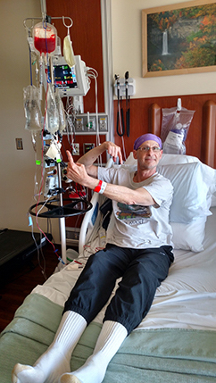 Steve in hospital